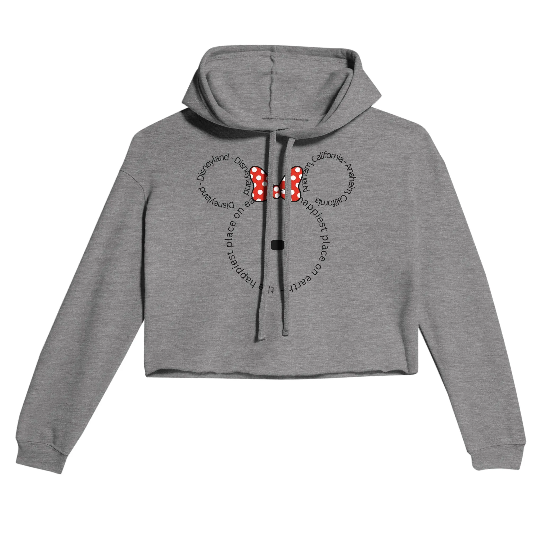 Disneyland "Bow" / Anaheim, California / The Happiest Place On Earth | Women's Cropped Hoodie | Bella   Canvas 7502