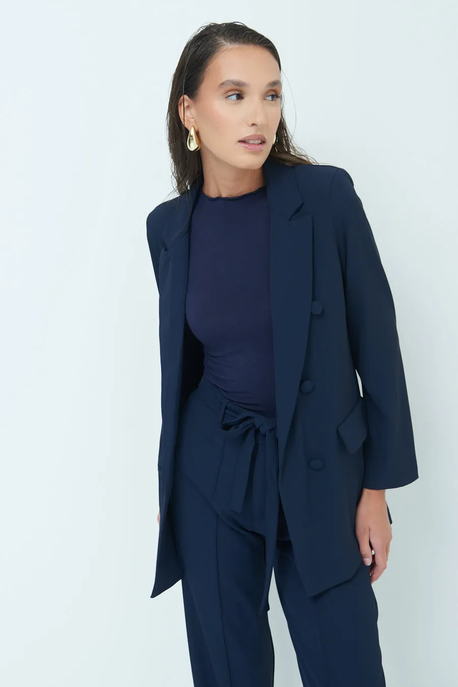 Double-breasted tailored blazer wholesale