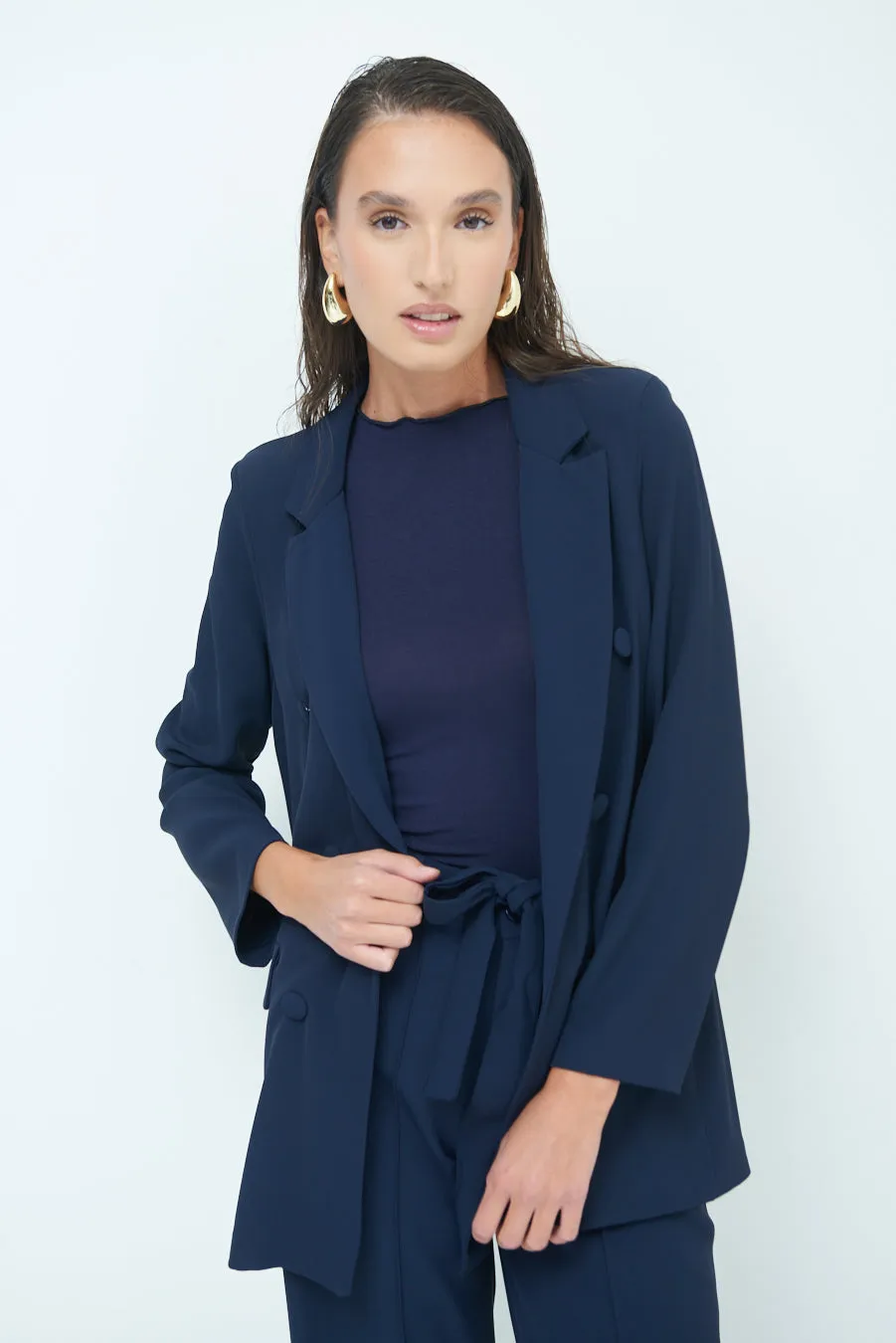 Double-breasted tailored blazer wholesale