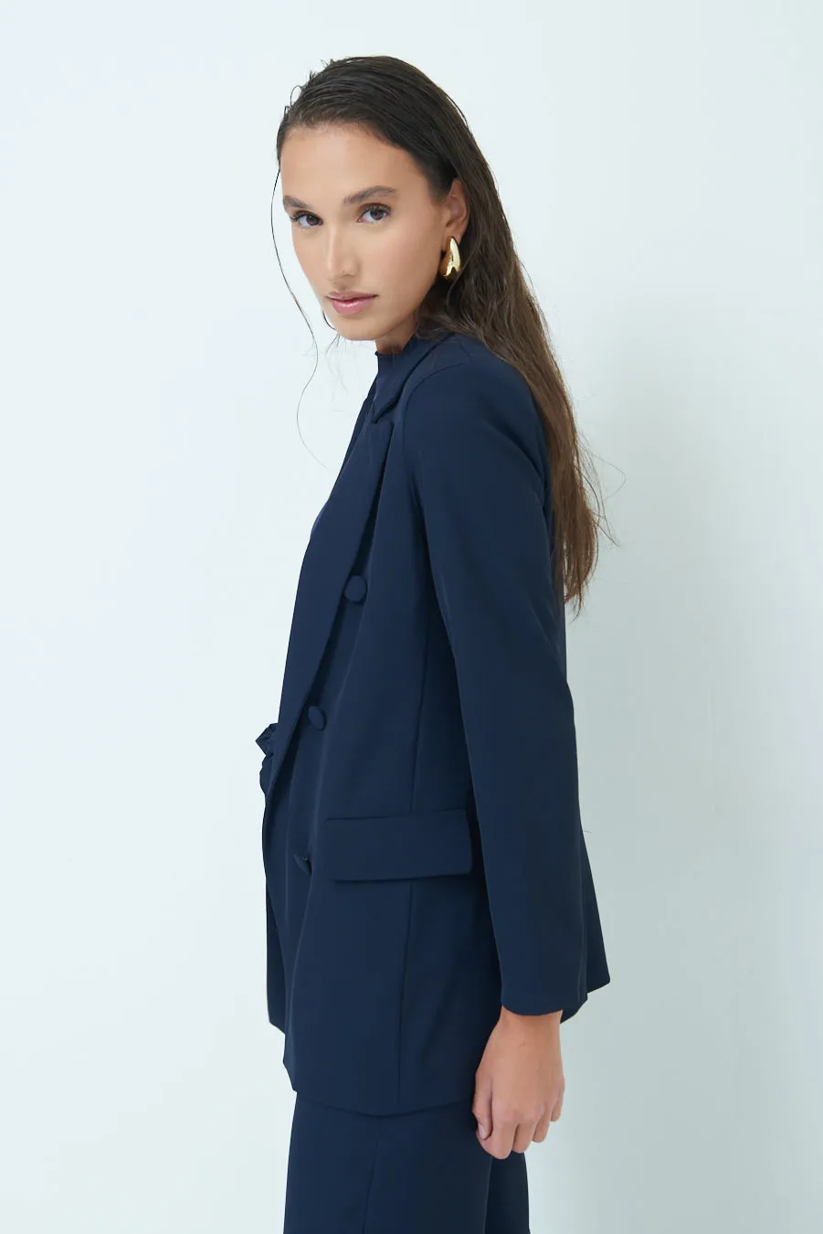 Double-breasted tailored blazer wholesale