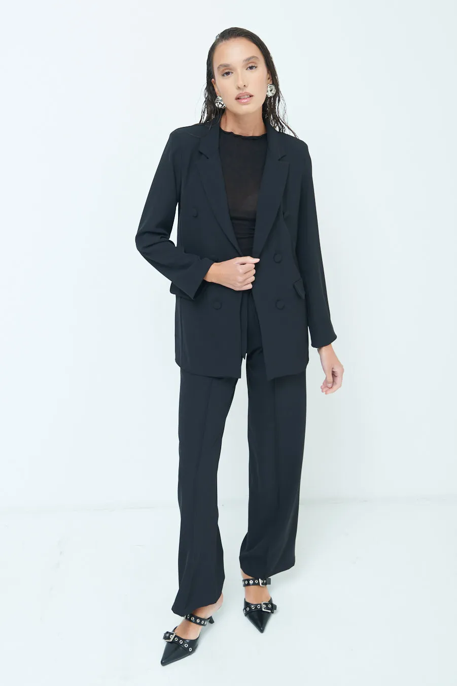 Double-breasted tailored blazer wholesale