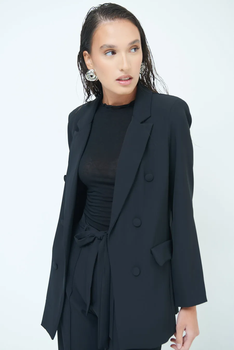 Double-breasted tailored blazer wholesale