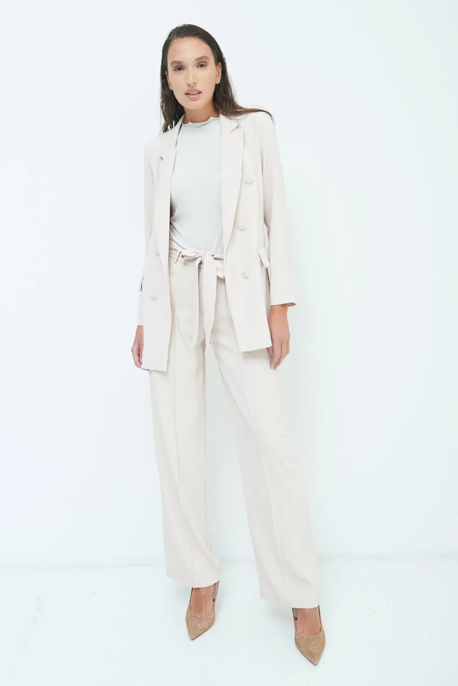Double-breasted tailored blazer wholesale