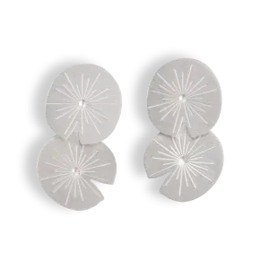 Double Lilly Pad Post Earrings