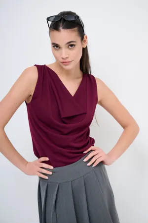 Draped sleeveless top wholesale