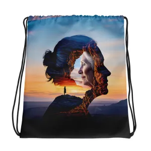 Echoes of Strength Drawstring bag