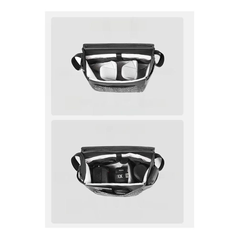 Eirmai Falcon Series F1S 4 Liters / F2S 7 Liters Water Resistant Camera Travel Shoulder Sling Bag with Magnetic Latch, Padded Velcro Interior Divider, 8.5-inch Tablet and Accessory Pockets, for DSLR, Mirrorless, and Lenses for Photography
