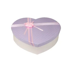 Elegant Lilac/Purple Heart Shaped Gift Box - Single (Sizes Available)