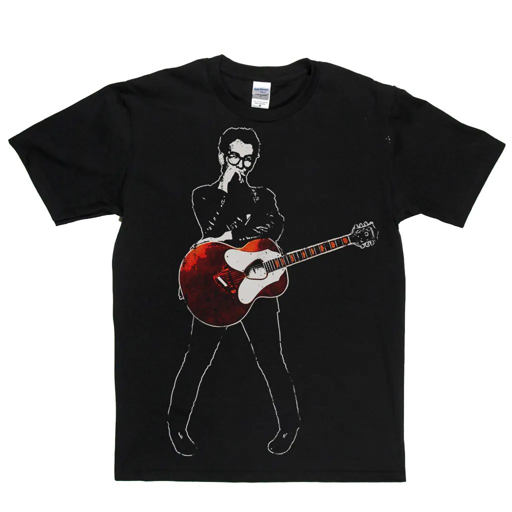 Elvis Costello Red Guitar T-Shirt