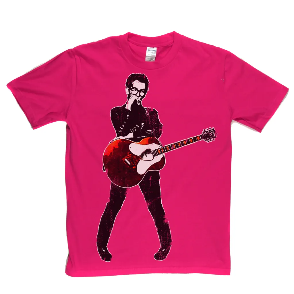 Elvis Costello Red Guitar T-Shirt