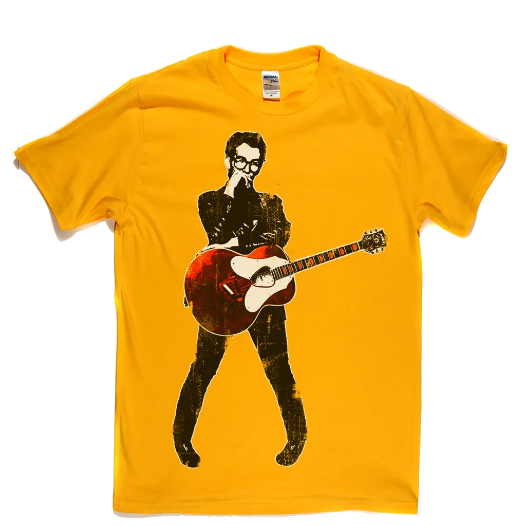 Elvis Costello Red Guitar T-Shirt