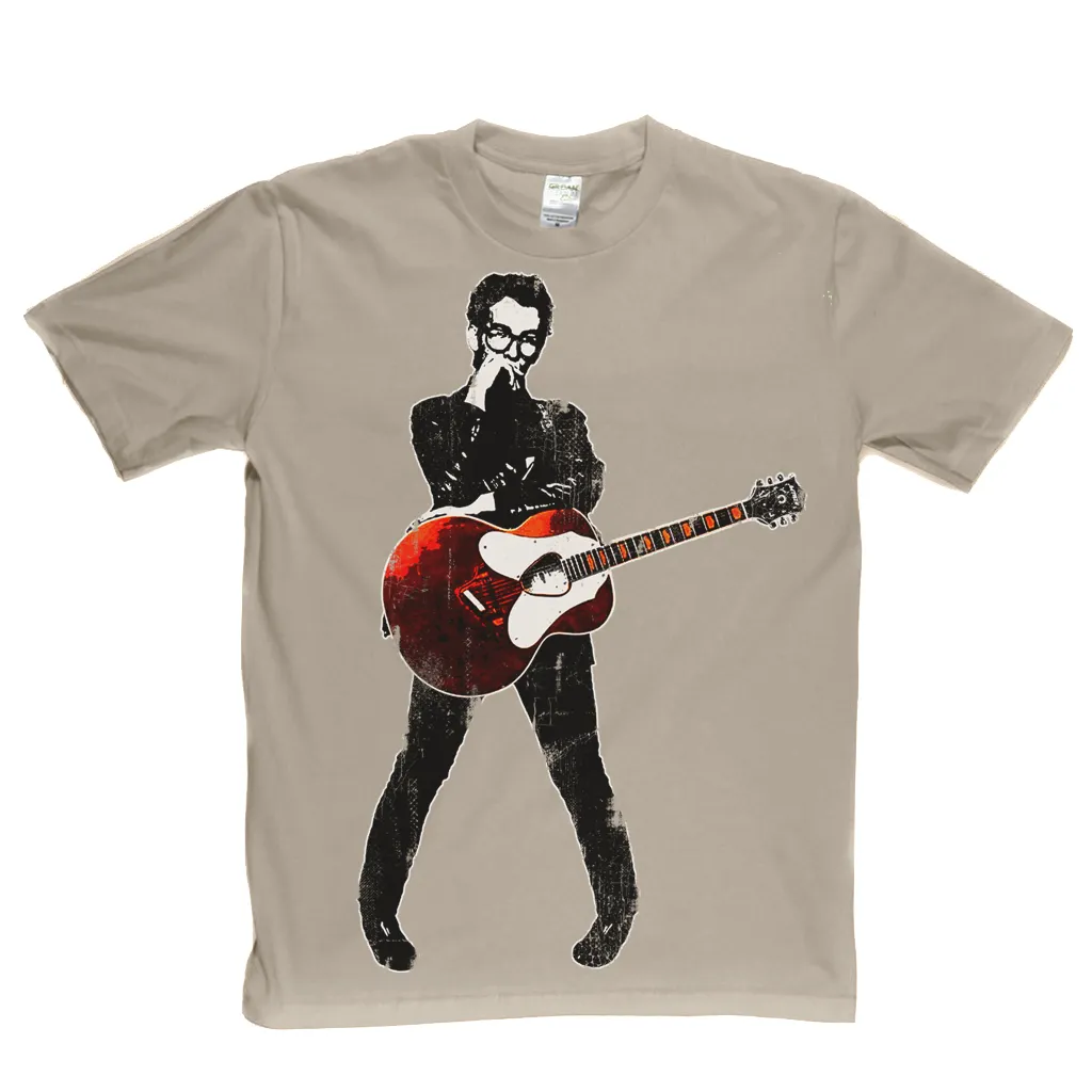 Elvis Costello Red Guitar T-Shirt