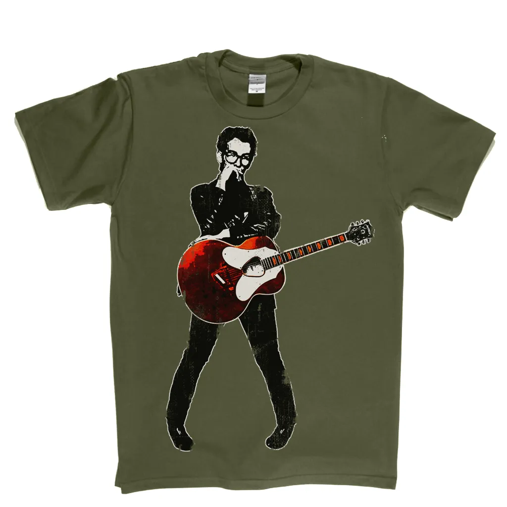 Elvis Costello Red Guitar T-Shirt