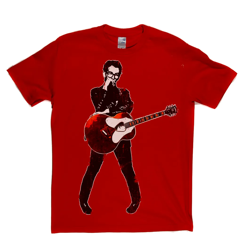 Elvis Costello Red Guitar T-Shirt