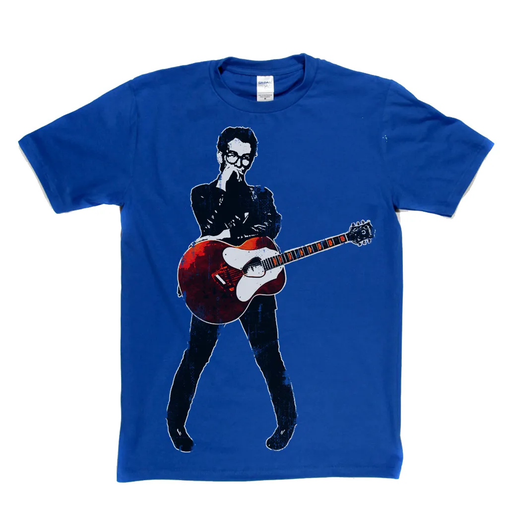 Elvis Costello Red Guitar T-Shirt