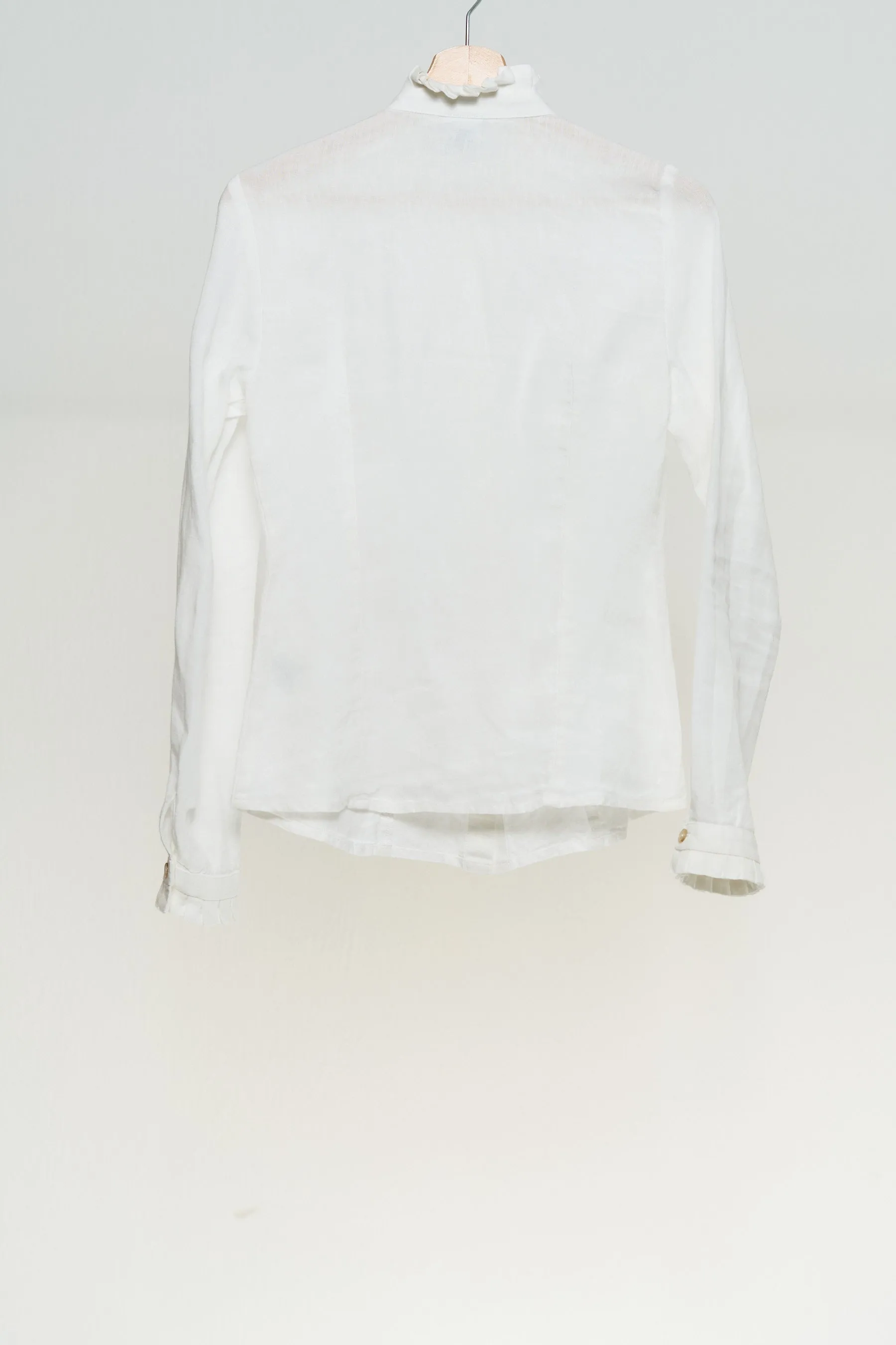 Emily Shirt, White Magnolia, Long Sleeve