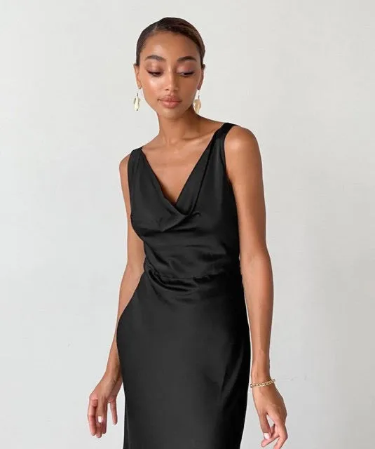ENELA SATIN Stylish MAXI DRESS