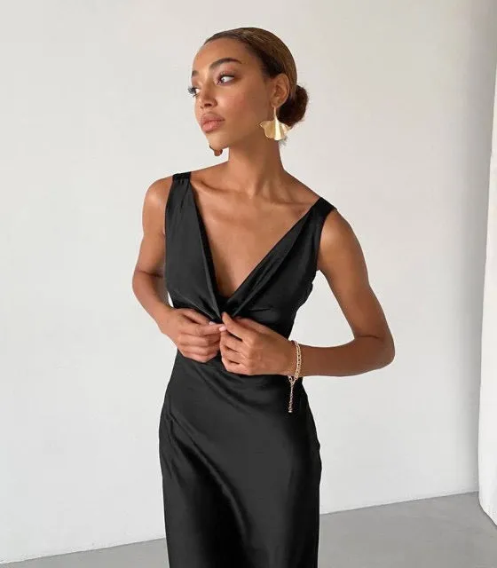ENELA SATIN Stylish MAXI DRESS