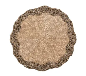 Enigma Placemat in Gold & Gunmetal, Set of 2
