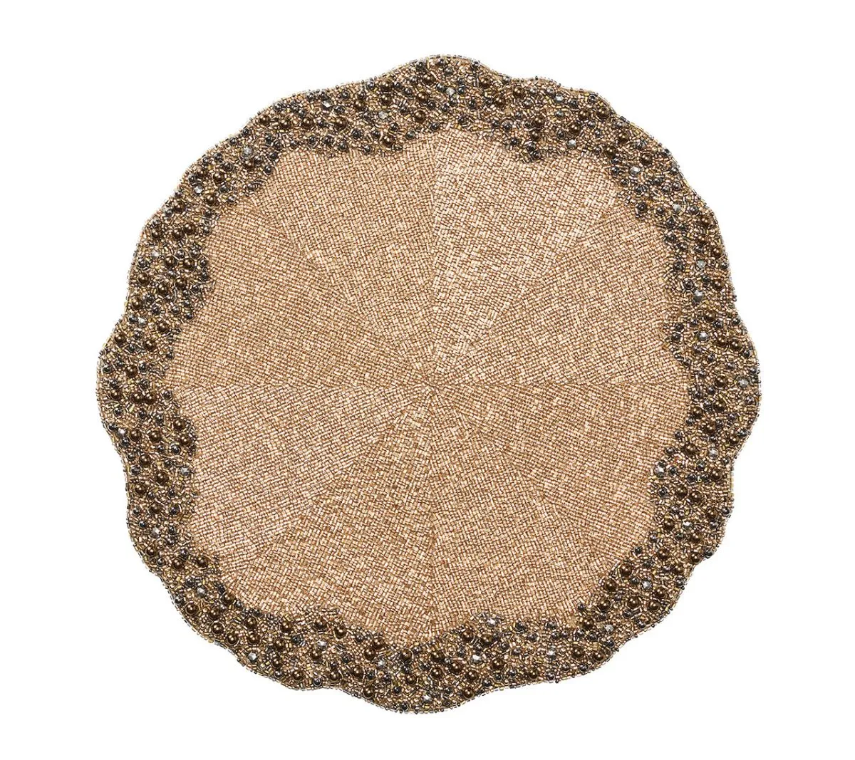 Enigma Placemat in Gold & Gunmetal, Set of 2
