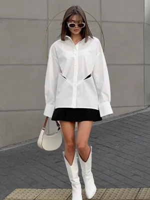 Essential Cutout Graceful Button Down Shirt