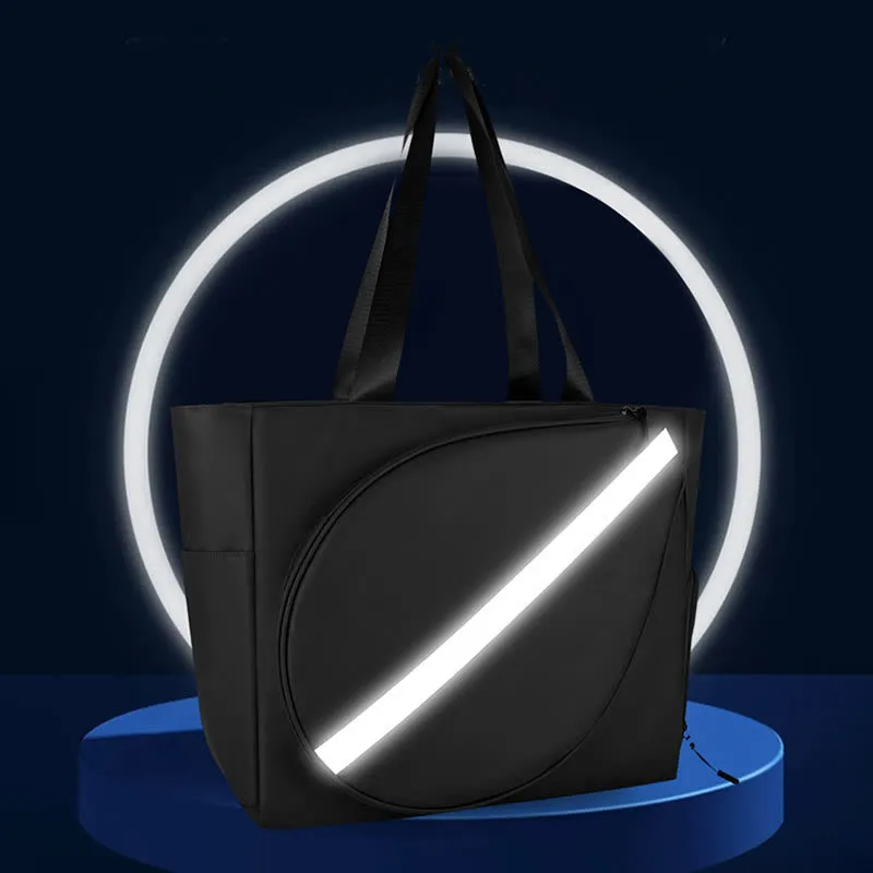 Expandable Tennis Racket Bag Tote Shoulder Bag with Shoes Compartment