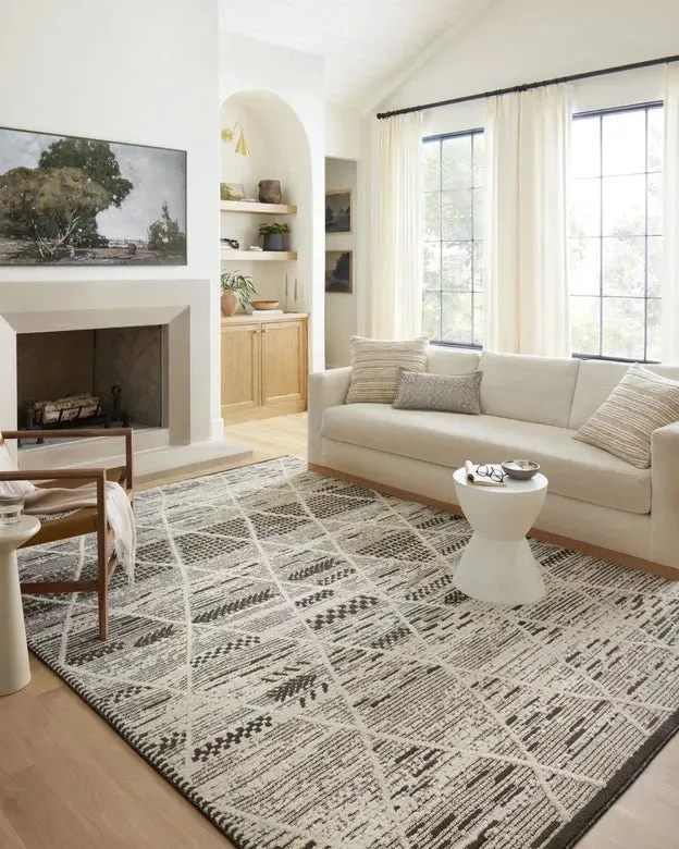 Fabian FAB-03 Charcoal/Ivory Rug