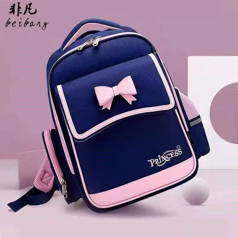 Factory One Piece Dropshipping Schoolbag Primary School Student Female Grade 1-3-5 Children's Schoolbag Wholesale Backpack Burden Reduction Spine Protection 2