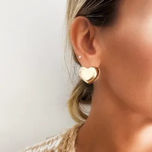 Fairley Puffed Heart Earrings