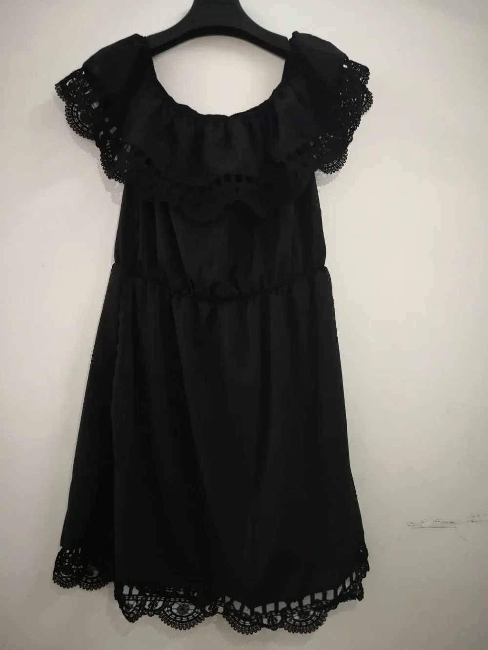Fashion Women Elegant Vintage sweet lace white Dress Stylish Sexy