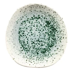 FC123 Churchill Studio Prints Mineral Green Centre Print Organic Round Plates 186mm (Pack of 12)