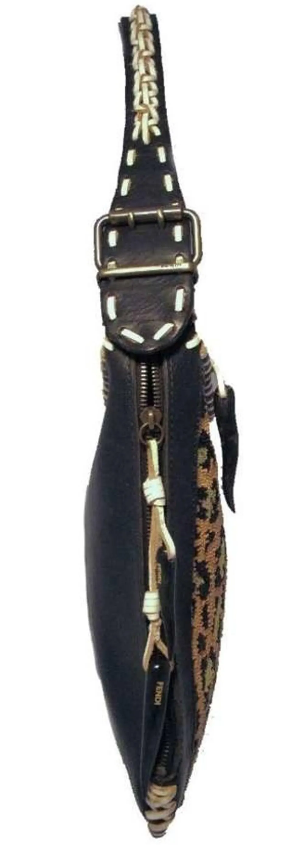 FENDI Beaded Safari Shoulder Bag