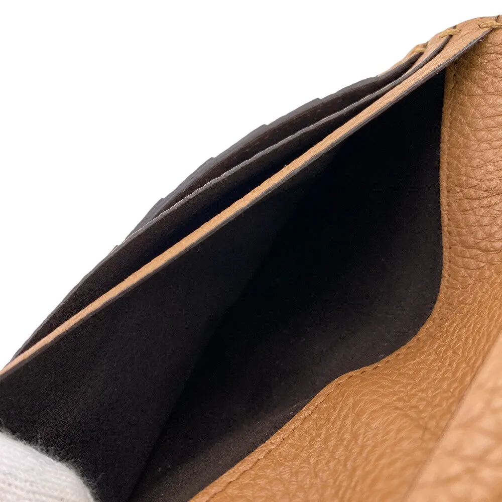 FENDI Long Wallet Purse 8M0308 leather Brown Celeria Peekaboo Women Used