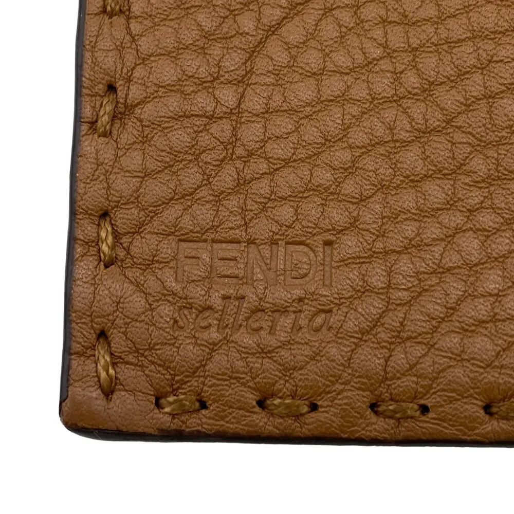 FENDI Long Wallet Purse 8M0308 leather Brown Celeria Peekaboo Women Used