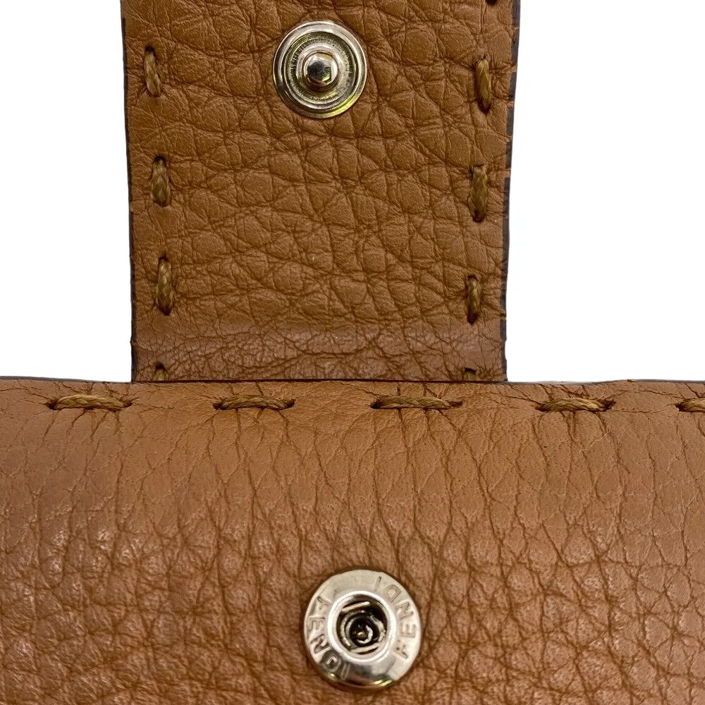 FENDI Long Wallet Purse 8M0308 leather Brown Celeria Peekaboo Women Used