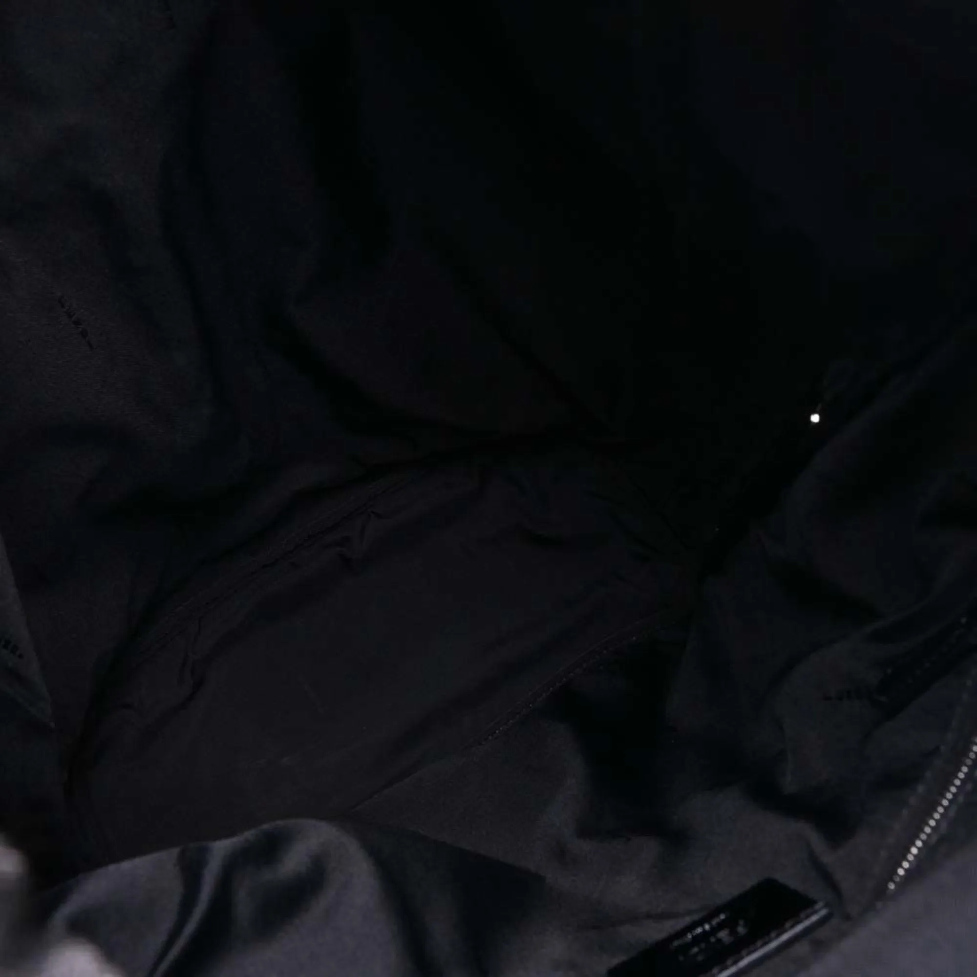 FENDI Polyamide Leather Zucca Pattern Rucksack Handbag Black Men's