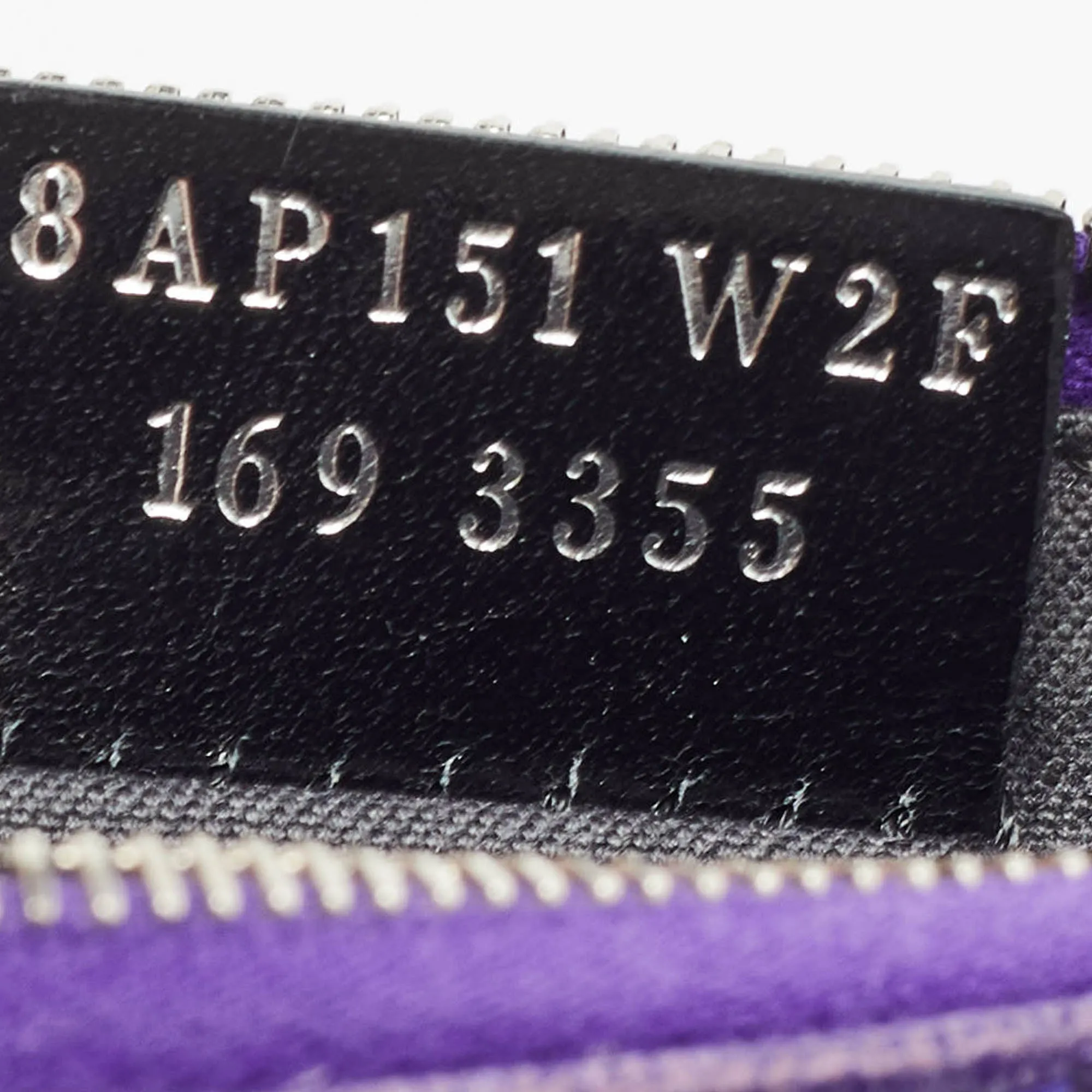 Fendi Purple/grey Leather Zip Coin Pouch