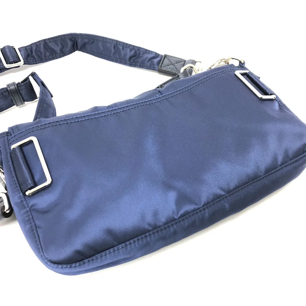 FENDI Shoulder Bag 7VA472 Nylon Navy PORTER collaboration baguette Women Used