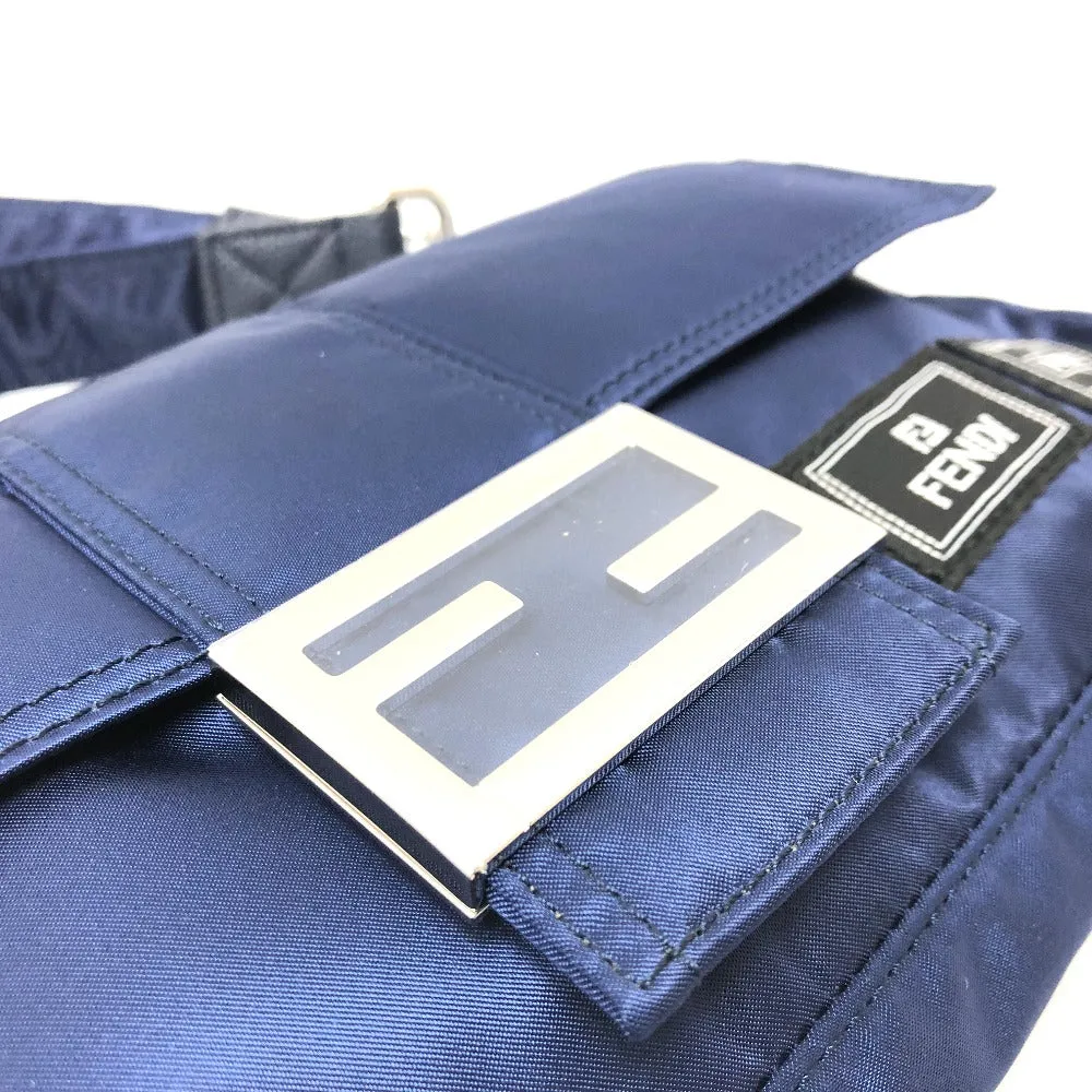 FENDI Shoulder Bag 7VA472 Nylon Navy PORTER collaboration baguette Women Used