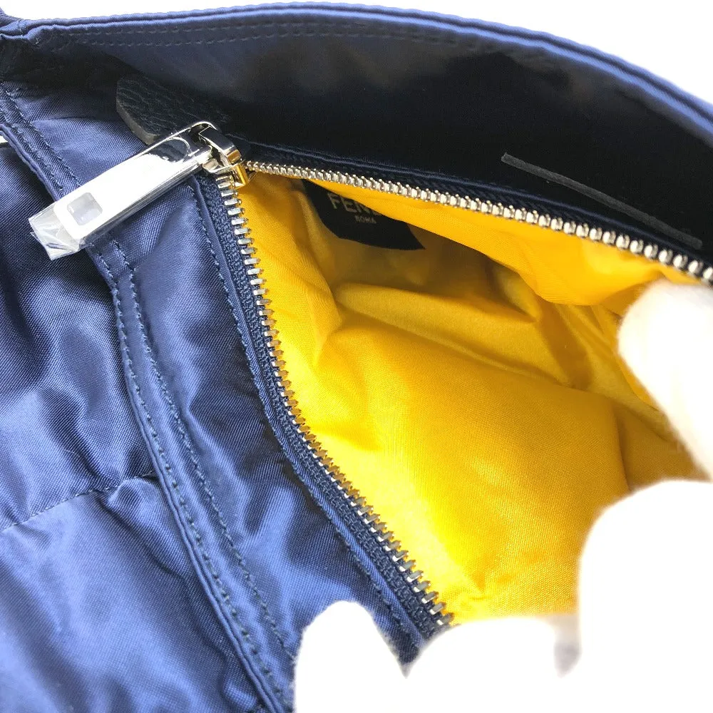 FENDI Shoulder Bag 7VA472 Nylon Navy PORTER collaboration baguette Women Used