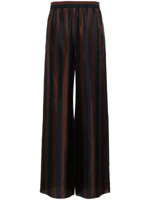FENDI Silk Striped Trousers for Women - SS24 Collection