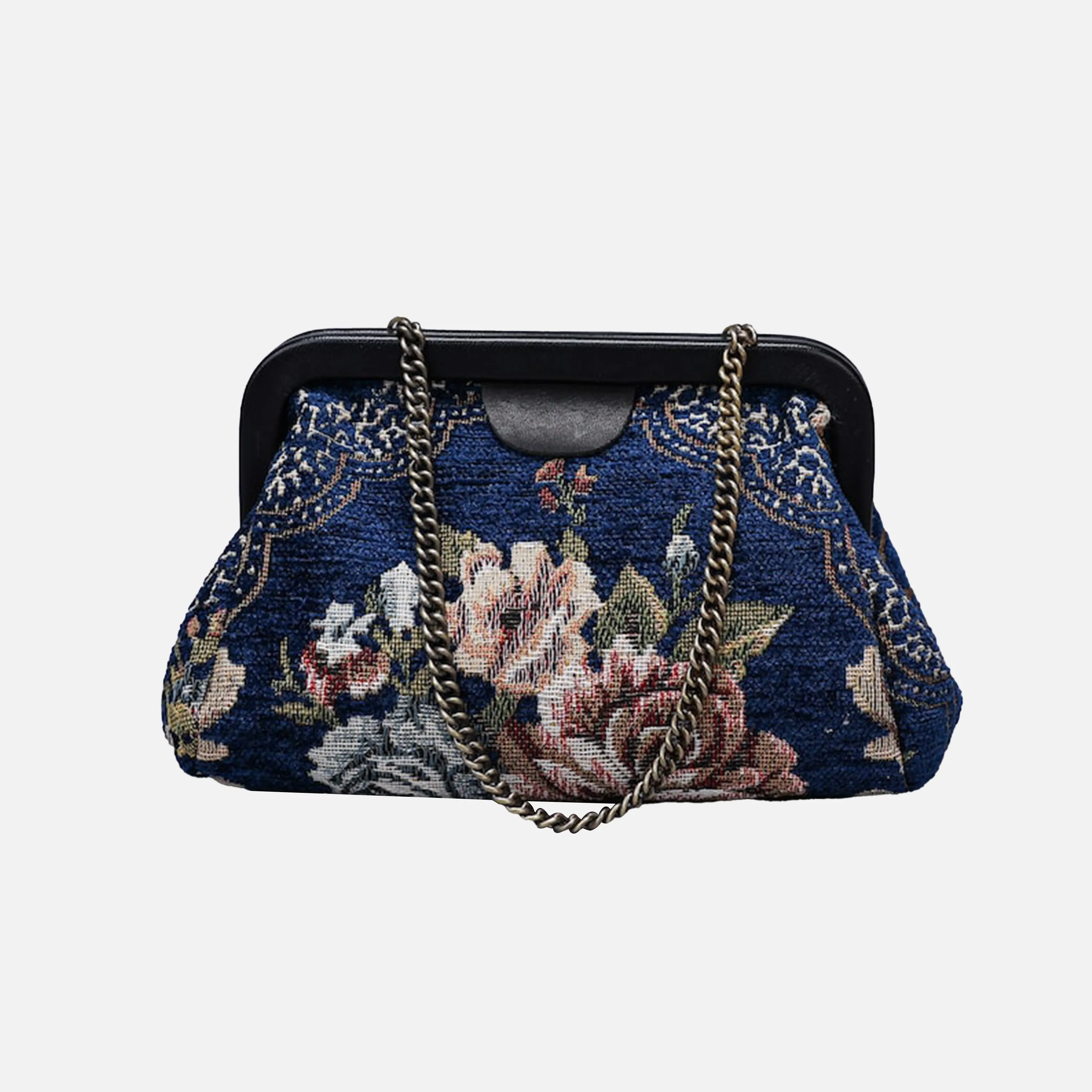 Floral Blue Evening Bag Clutch