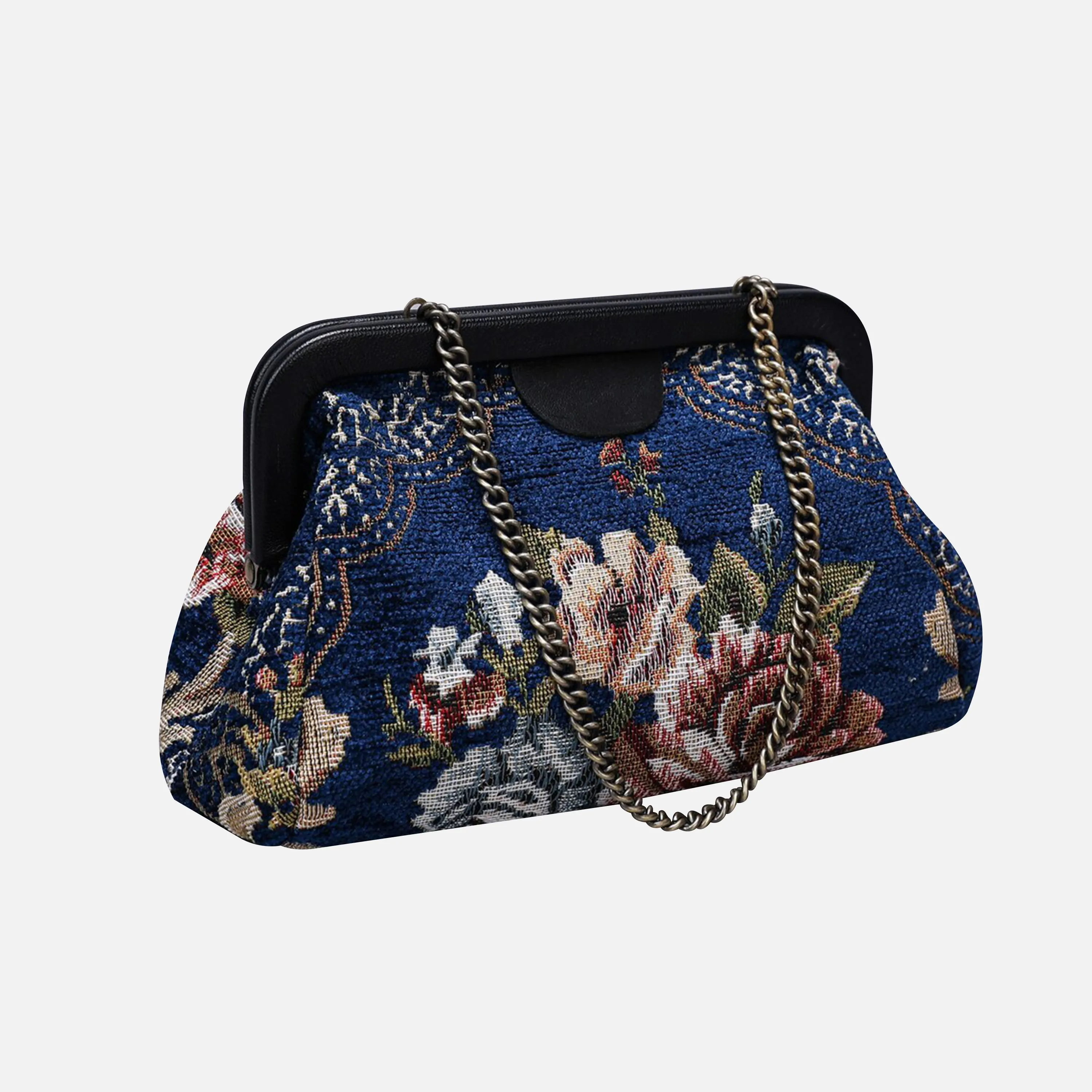 Floral Blue Evening Bag Clutch