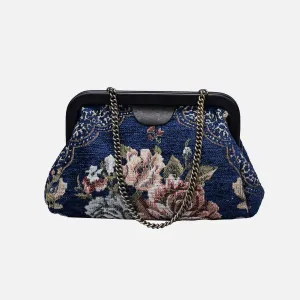Floral Blue Evening Bag Clutch