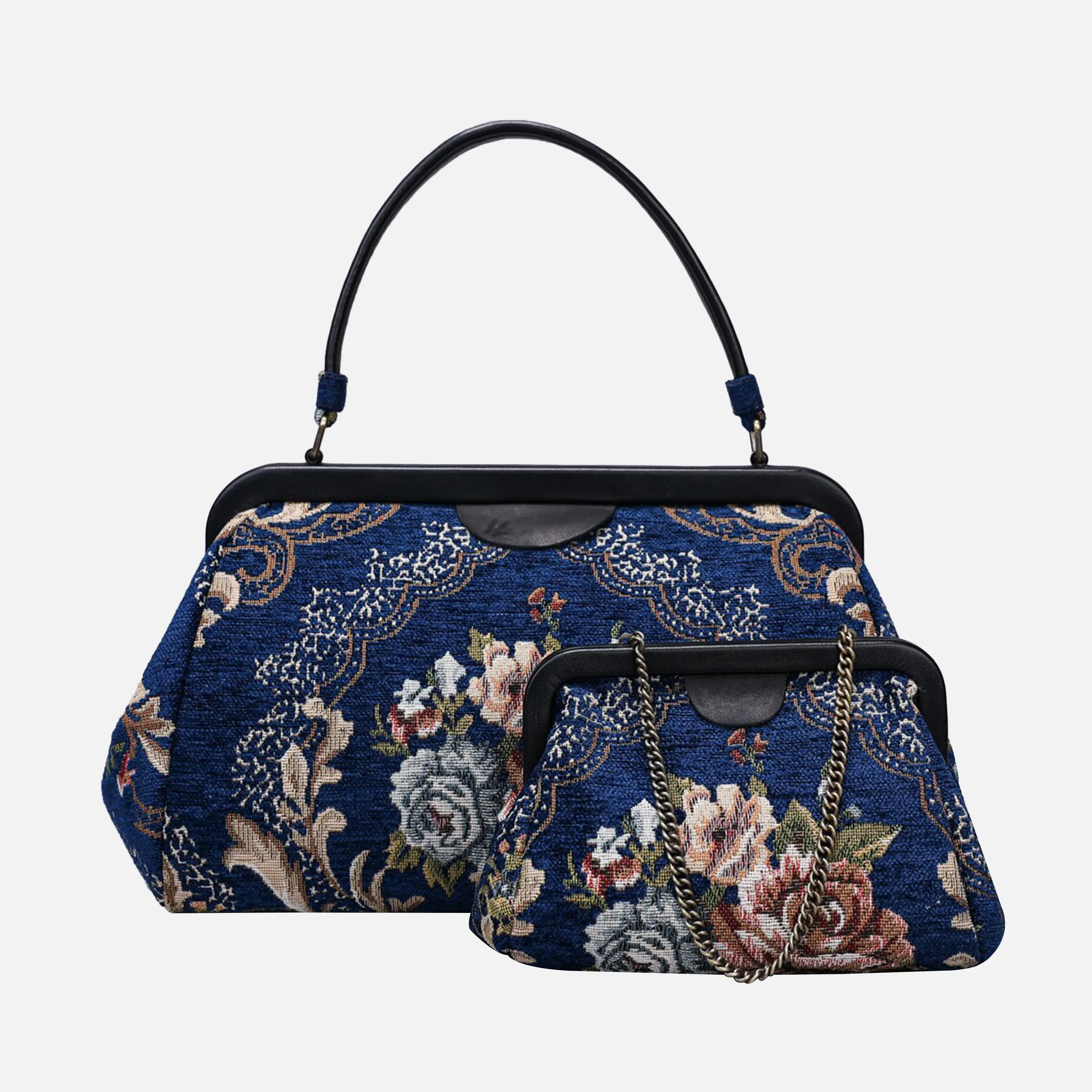 Floral Blue Evening Bag Clutch