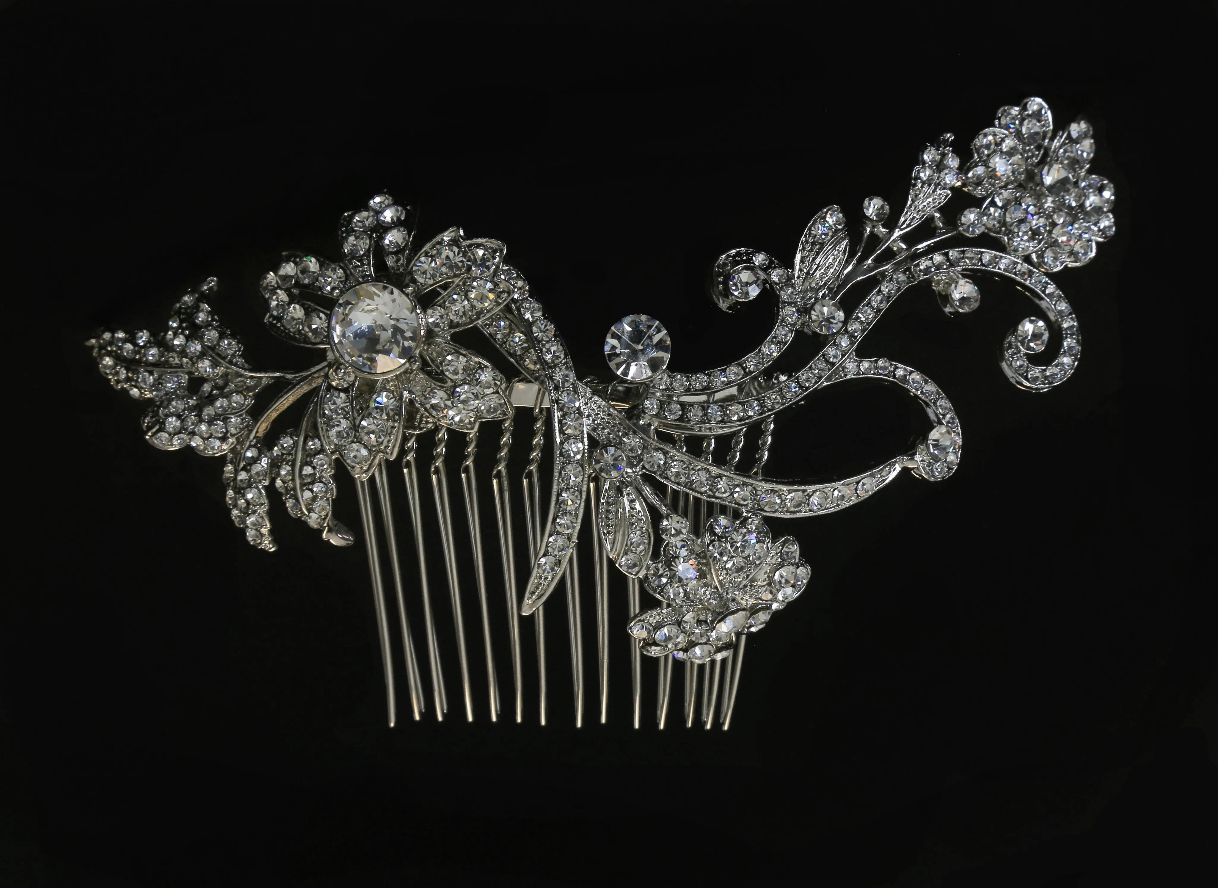 Floral Swarovski Swirl Headpiece
