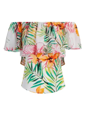 Flounced Off-The-Shoulder Top - 7th Avenue
