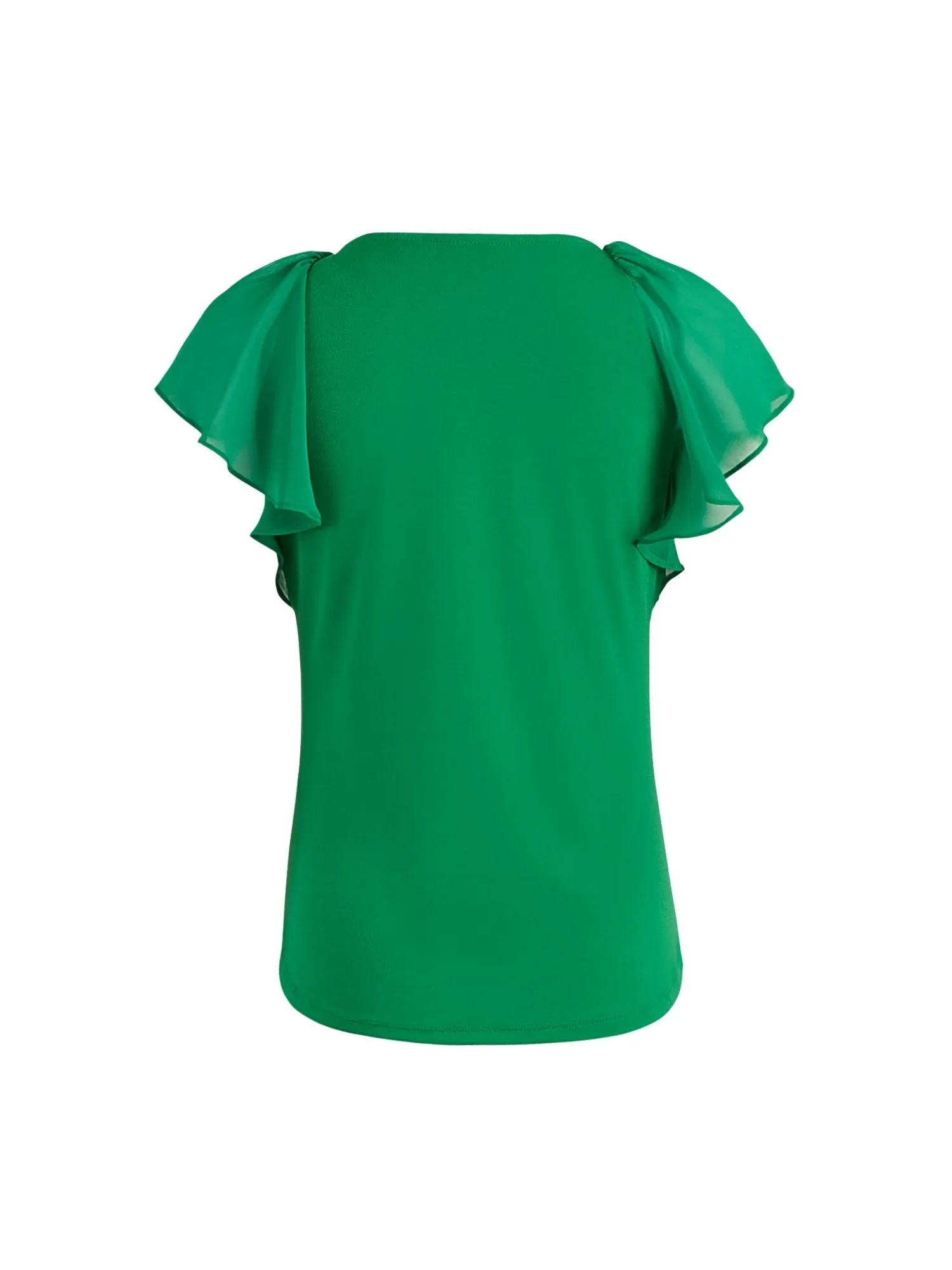 Flutter-Sleeve Tie-Front Top - 7th Avenue