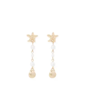 Frida Fine Drop Shell Earrings