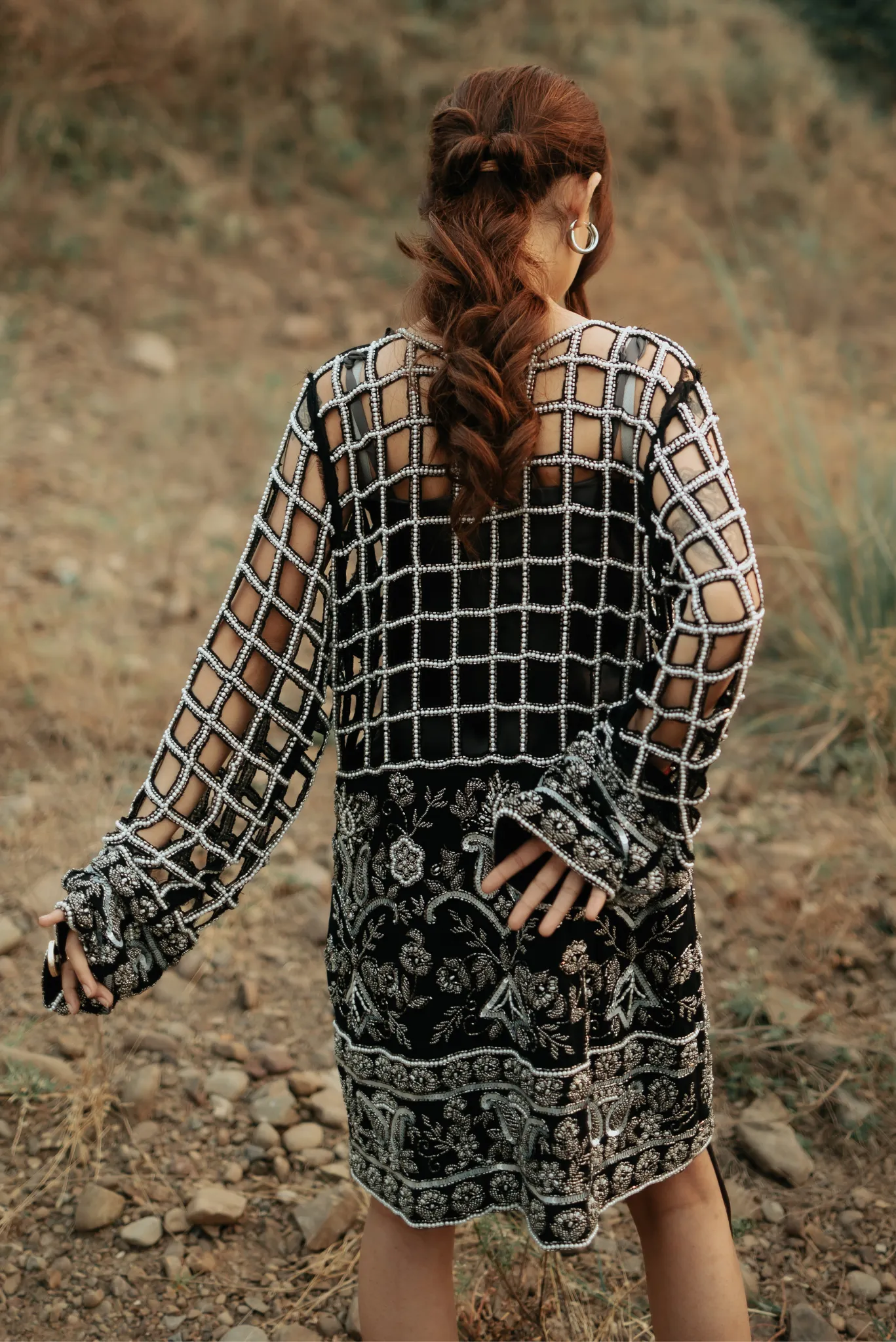 Fusion Hand Embroidered Cut work Jacket
